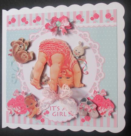 It's a Girl Decoupage Card Mini Kit by Davina Rundle