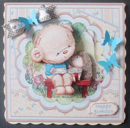 Bearable Friends 8x8 Mini Kit & Decoupage by Davina Rundle