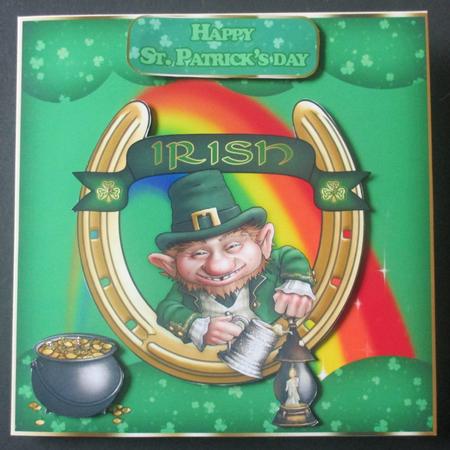 St. Patrick's Day Mini Card with Leprechaun by Davina Rundle