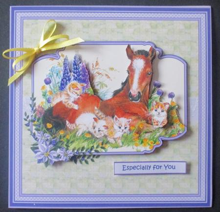 Foal, Kittens and Flowers by Davina Rundle