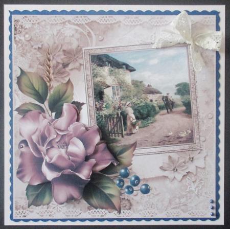 Going to Market Card with Decoupage by Davina Rundle