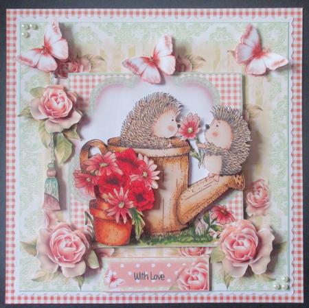Hedgehog Popsy Card Front Kit by Davina Rundle