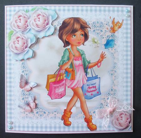 Spring Shopping! Card Topper by Davina Rundle