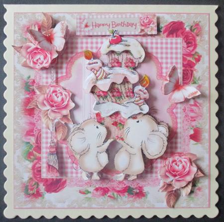 Cutie Cupcake Tower 8x8 Card Front Kit by Davina Rundle