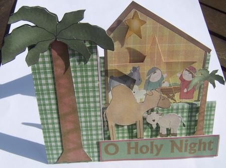 O Holy Night Christmas Side Stepper card by Davina Rundle