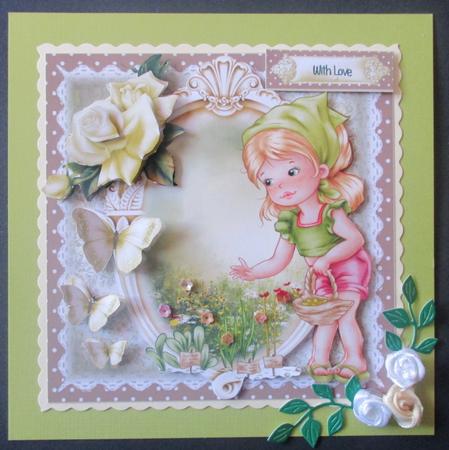 The Little Gardener Card Front Kit by Davina Rundle