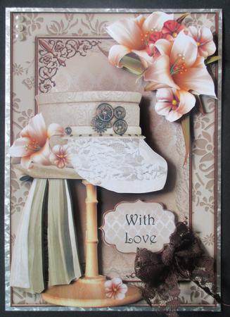 Steampunk Top Hat with Lace & Ivory Lilies Mini Kit by Davina Rundle