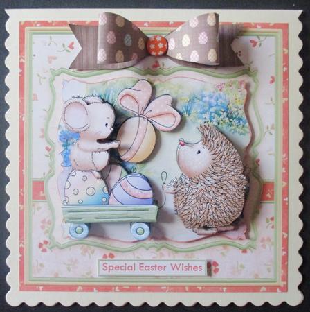 Easter Egg Wagon Easter 8x8 Mini Kit & Decoupage by Davina Rundle
