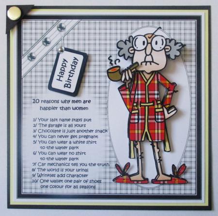 8x8 Gus Men Are Happier Than Women Mini Kit by Davina Rundle