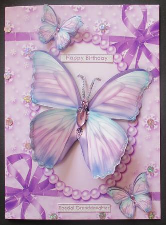 Pretty Purple Butterflies in Pearl Frame by Davina Rundle