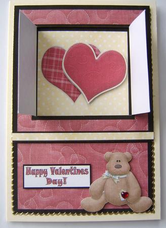 Open the Door! Hearts and Bears Valentines Card by Davina Rundle