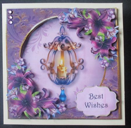 Purple Lilies Candle Mini Kit by Davina Rundle