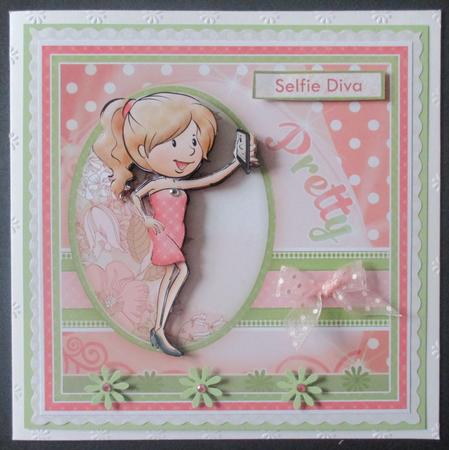 Selfie Diva Card Topper & Decoupage by Davina Rundle