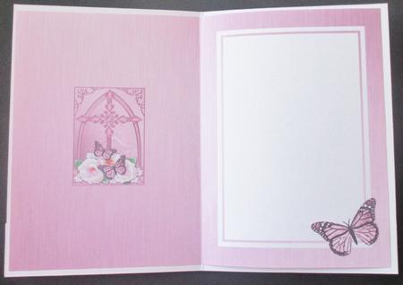Fancy Cross Pastel Roses & Butterfly Pyramid Matching Insert by Davina Rundle