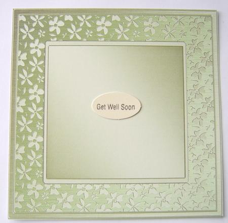 8 x 8 Metallic Flowers Plain Card Base by Davina Rundle