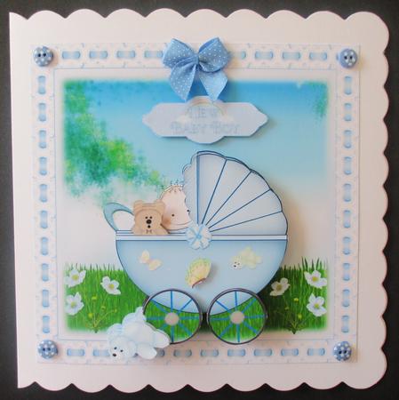 Baby Boy Pram in the Park Mini Kit by Davina Rundle