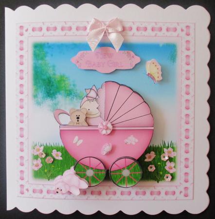 Baby Girl Pram in the Park Mini Kit by Davina Rundle