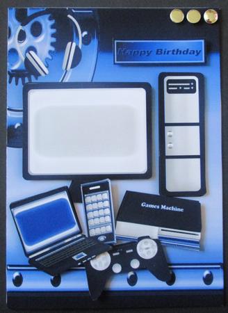 Black and Blue Home Gadgets, Laptop, Comp Games Machine by Davina Rundle