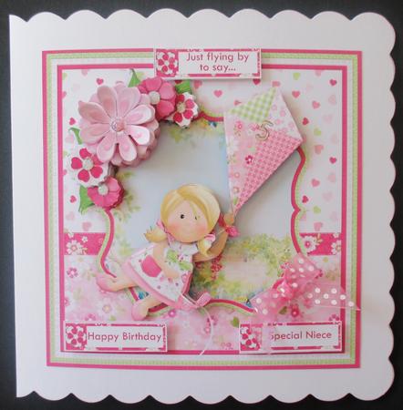 Up Up and Away 8x8 Birthday Girl Mini Kit & Decoupage by Davina Rundle
