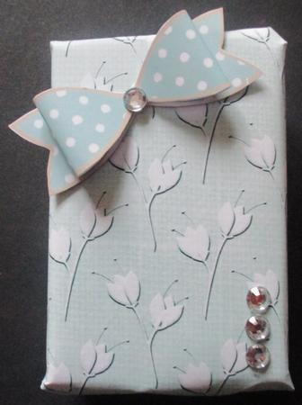 Taupe and Teal Paper Bows by Davina Rundle