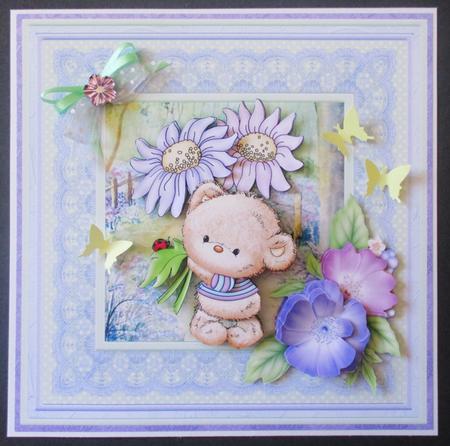 Daisy Ted 8x8 Mini Kit & Decoupage by Davina Rundle