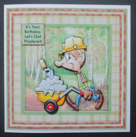 Plastered Builder 8x8 Mini Kit Decoupage & Ages by Davina Rundle