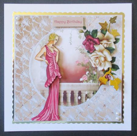 Summer Evening Card with Decoupage by Davina Rundle
