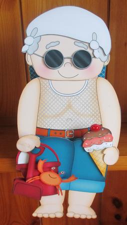 3D on the Shelf Card Kit - on the Beach Old Man Ken by Davina Rundle