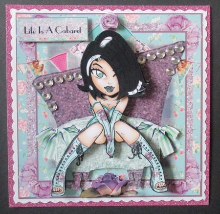 Life is a Cabaret Card Front Kit by Davina Rundle