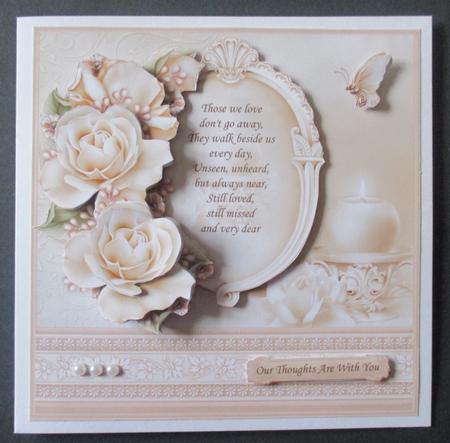 Sympathy Those We Love Verse & Decoupage 8x8 Mini Kit by Davina Rundle