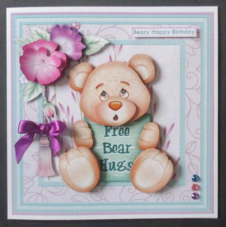 Free Bear Hugs All Occasions 8x8 Mini Kit & Decoupage by Davina Rundle