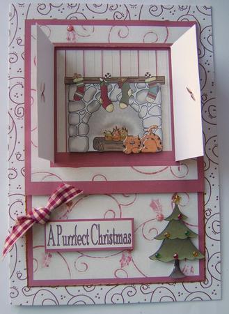 Open the Door! a Purrfect Christmas Card by Davina Rundle