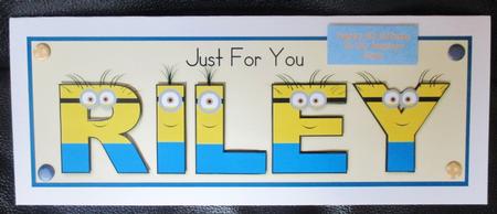 Minions Name - Riley by Davina Rundle