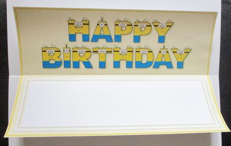 Minions Birthday Insert by Davina Rundle