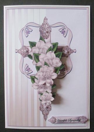 Sympathy Cross & Gardenias by Davina Rundle