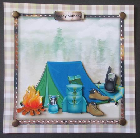 Male Card Outdoor Camping 2 by Davina Rundle
