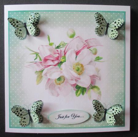 Vintage Wild Roses & Butterflies by Davina Rundle