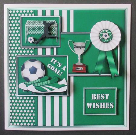 Green n White Football by Davina Rundle