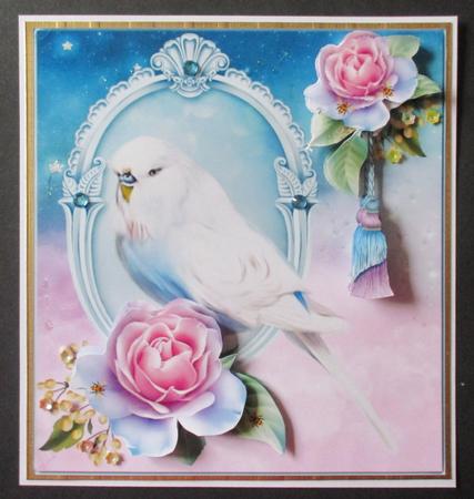 Bird Paradise Topper with Rose Decoupage by Davina Rundle