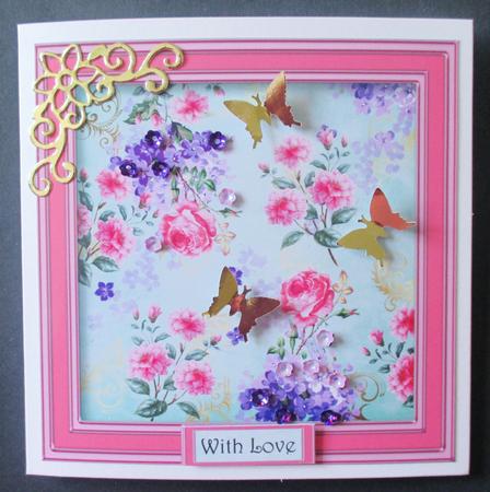 Floral Rococo in Pink 8x8 Quick Topper by Davina Rundle