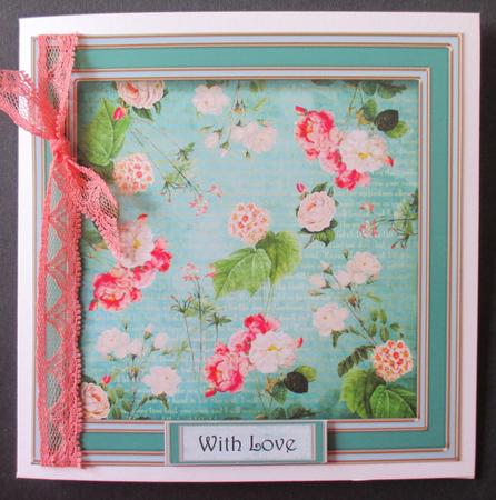 Floral Rococo in Turquoise 8x8 Quick Topper by Davina Rundle