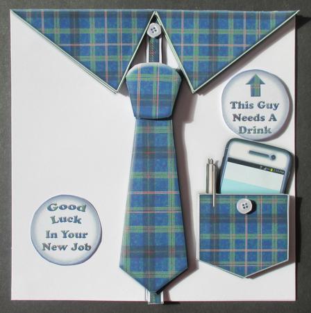 Blue Tartan Tie Guy by Davina Rundle
