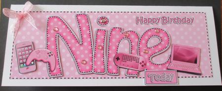 Large Dl 9th Birthday Gadgets N Gizmos Card & 3D Decoupage by Davina Rundle