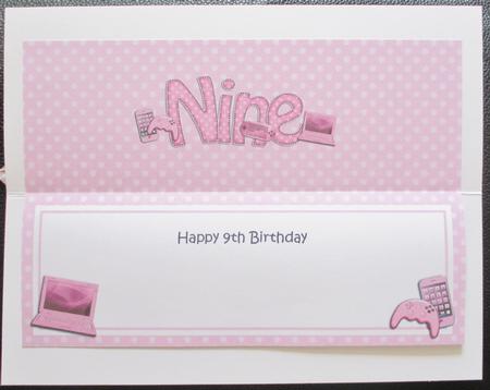 Large Dl 9th Birthday Gadgets N Gizmos Insert by Davina Rundle