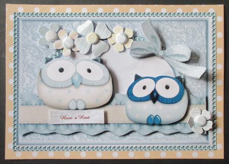 Cute Owl in Pearl Frame by Davina Rundle