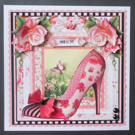 The Gorgeous Pink Rose Shoes Topper by Davina Rundle