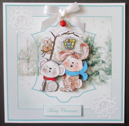 The Owls Choir 7x7 Card with Decoupage by Davina Rundle