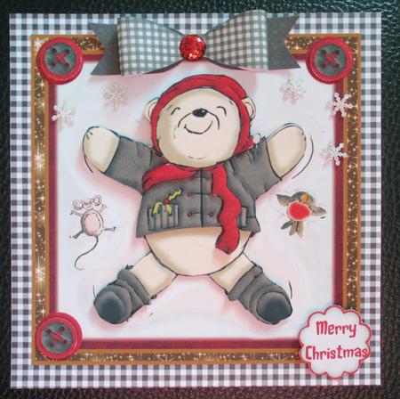Snow Angel Friends Card Front Kit by Davina Rundle