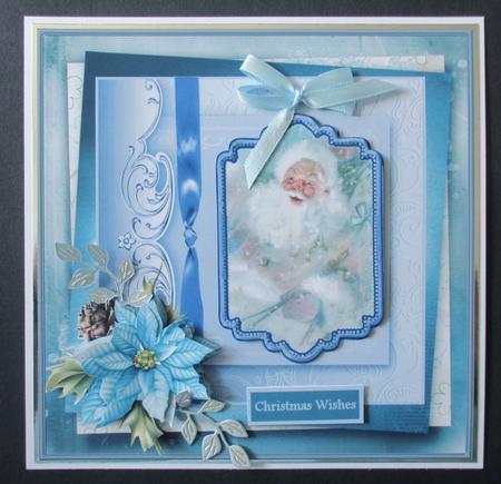 Vintage Santa 7x7 Card with Decoupage by Davina Rundle