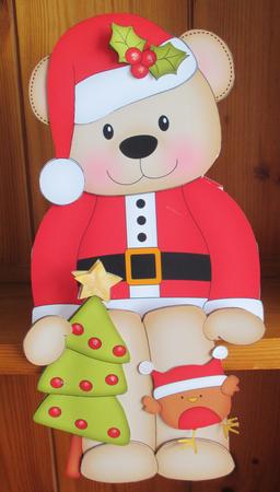 3D on the Shelf Card Kit - Christmas Livvy Bear's Xmas Tree by Davina Rundle